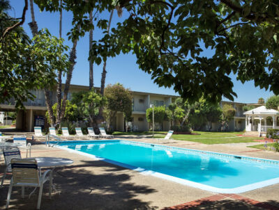 Golden Sails Hotel pool on a lovely day